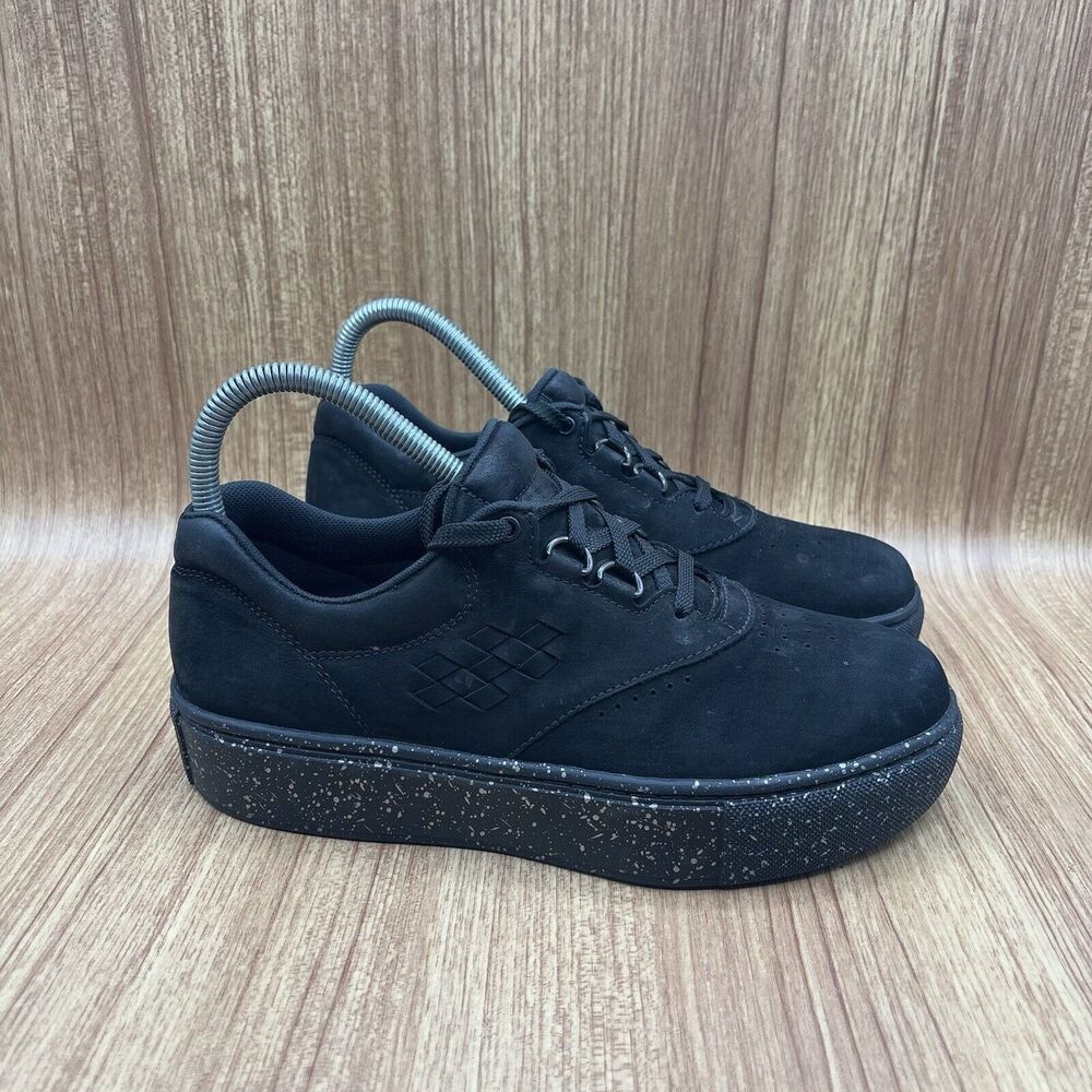 SAS Free Rein Everyday Sneaker Walking Shoes Size 7 Wide Black Onyx Leather